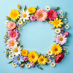 Obraz premium frame of flowers