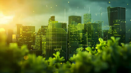 Environmental Sustainability in Construction Blueprints, environmental sustainability in construction blueprints with an image showing architects and engineers incorporating green building practices