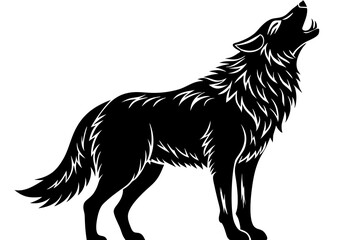 Wolf Howling  art vector