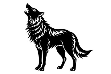 Wolf Howling  art vector
