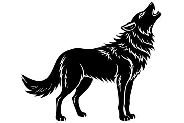 Wolf Howling  art vector