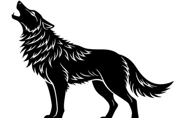 Wolf Howling  art vector