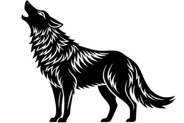 Wolf Howling  art vector