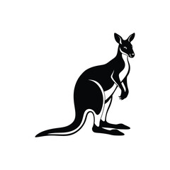 Creative Kangaroo Silhouette Vector Art

