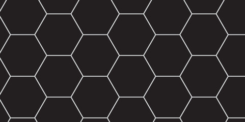 Abstract black hexagonal geometric hexagon polygonal pattern background. seamless bright black web cell and triangle abstract honeycomb background. black and gray backdrop wallpaper.