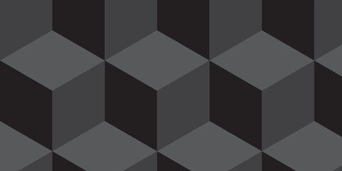 Minimal abstract dark black background from cubes vector art. Geometric tiles and mosaic creative stylish seamless pattern block cube background. minimal hexagon Cubes mosaic shape vector design