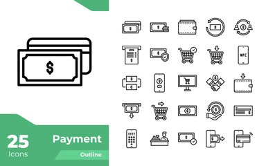 Payment Outline Icons