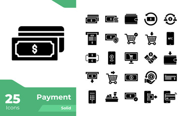 Obraz premium Payment Solid Icons