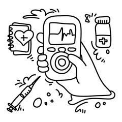 Celebrate Diabetes Day with this captivating flat illustration that raises awareness about diabetes management