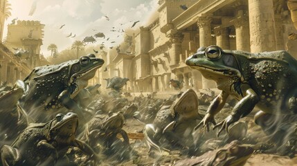 plague of toads in Egyptian temples