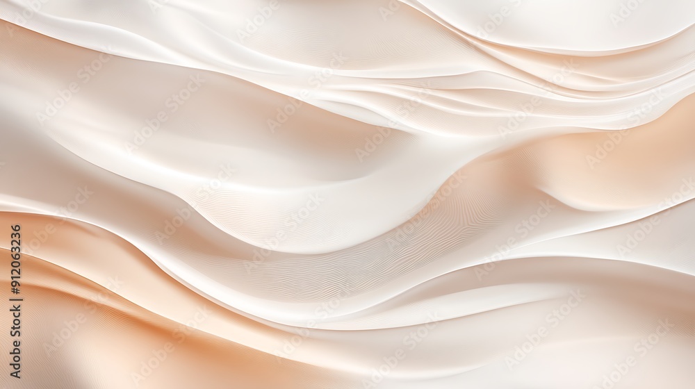 Poster soft texture light layers minimalist design showcases a beautiful soft fabric with gentle waves in c