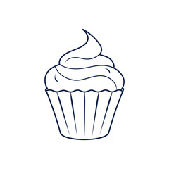 Flat Cupcake Vector Design on white background