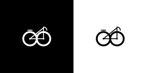 Bike Bicycle Icon Flat Minimal Design for Web Logo Infographic