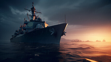 Obraz premium ship in the sea