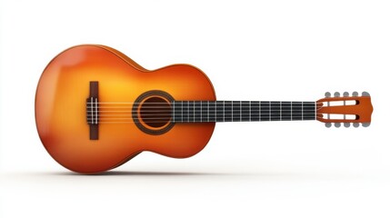 acoustic guitar isolated on white