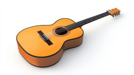 Obraz premium acoustic guitar isolated on white