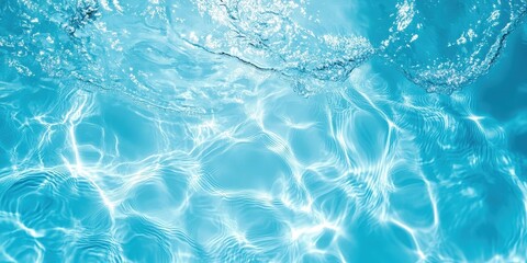Naklejka premium Aqua Serenity: Abstract Underwater Beauty,Abstract blue Water texture Surface