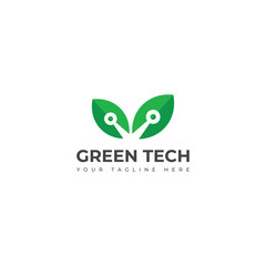 Creative Green tech logo design 