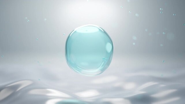 Animation 3D Blue Collagen Skin Serum and Vitamin illustration isolated on gry color background. concept skin care cosmetics solution. 3d rendering.