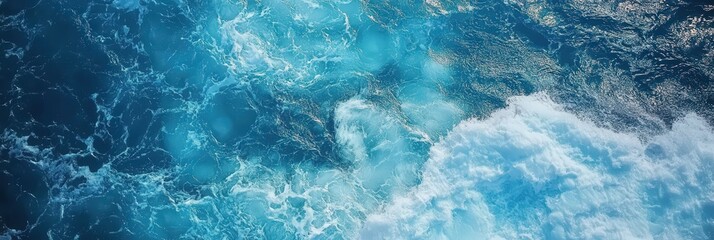 Fototapeta premium Aerial View of Ocean Waves