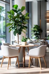 Obraz premium A study-friendly modern cafe with neighborhood charm