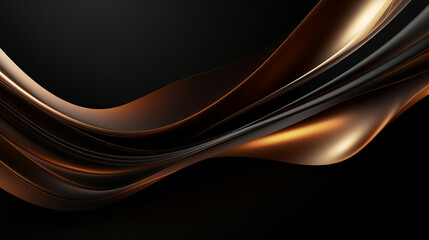 abstract background, luxurious waves of luminous gold alloy