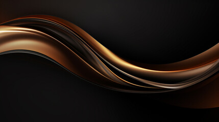 abstract background, luxurious waves of luminous gold alloy