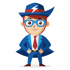 Mascot for a consultancy company super hero art vector