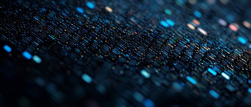 overlay of pixel sorting with blur, on black background, Generative AI