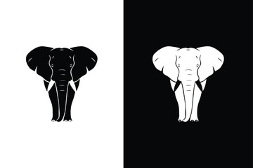 Elephant icon silhouette vector illustration. Elephant wild animal icon vector, sign, symbol black white background.