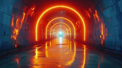 Fototapeta premium Neon Tunnel