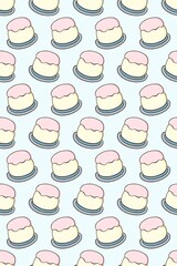 pudding seamless abstract hand-drawn patterns background
