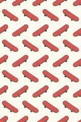 skateboard seamless abstract hand-drawn patterns background  © YQvibe Studio