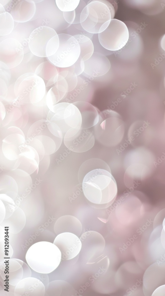 Poster pink bokeh, circular pattern around the edge, bright and airy.