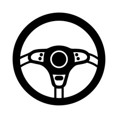 The car Steering wheels icon and vector illustration  isolated on a white background