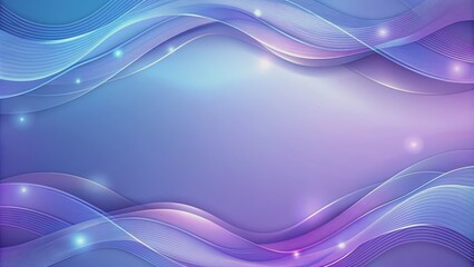 Naklejka premium Elegant abstract template with periwinkle wavy shape elements on a bright background , Periwinkle, wavy, elegant, abstract