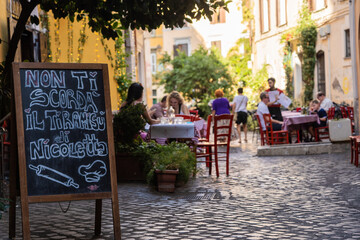 Eating out in Trastevere