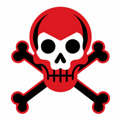 Crossing bones skull  art vector illustration