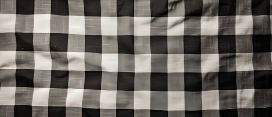 Fototapeta premium overlay of gingham texture, on black background, Generative AI