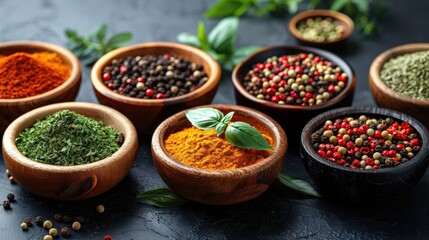 Aromatic Spices in Bowls