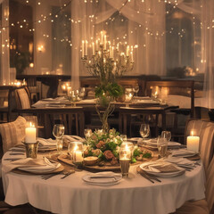 table setting for a dinner