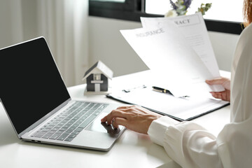 Real estate concept Home insurance, loans and home rentals