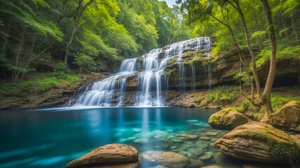 Fototapeta premium Tulips are blooming beautifully in the garden.