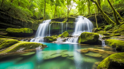 Tulips are blooming beautifully in the garden.