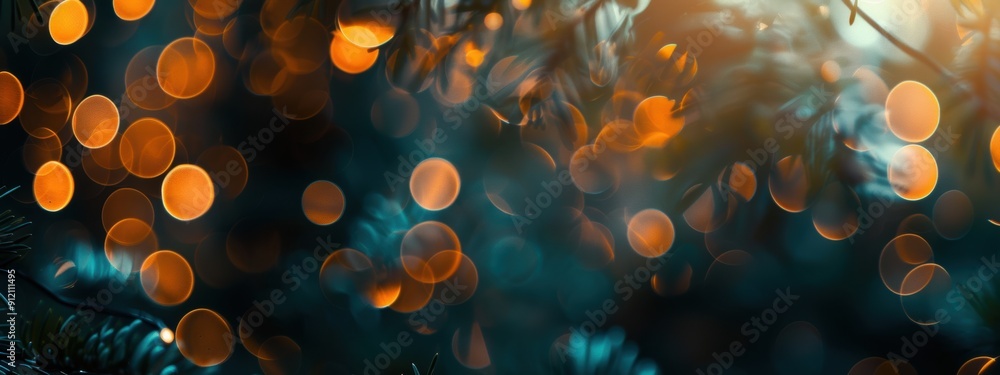 Poster bokeh, circular pattern around the edge, bright and airy.