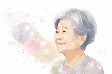 笑顔の日本人のおばあちゃん（おばあさん・祖母・終活・シニア・老後・老後資金）