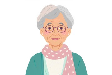 笑顔の日本人のおばあちゃん（おばあさん・祖母・終活・シニア・老後・老後資金）