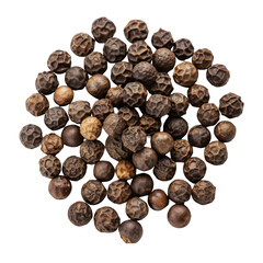 Obraz premium Peppercorn top view isolated on transparent background
