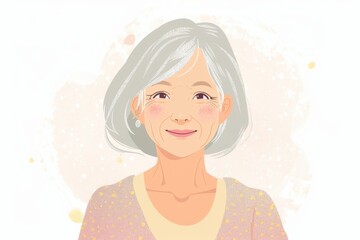 笑顔の日本人のおばあちゃん（おばあさん・祖母・終活・シニア・老後・老後資金）