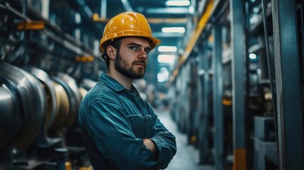 Proficient worker in a gold processing plant overseeing complex machinery and ensuring efficient operations